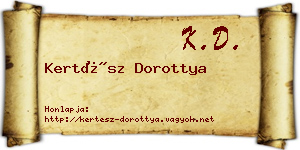 Kertész Dorottya névjegykártya